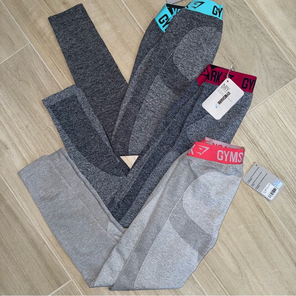 Gymshark Flex V3 Leggings Bundle of 3 Small